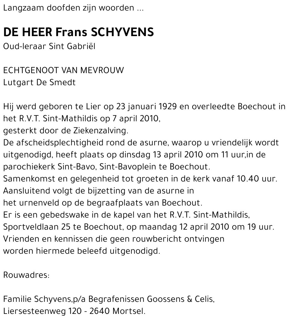 Frans Eduard Schyvens