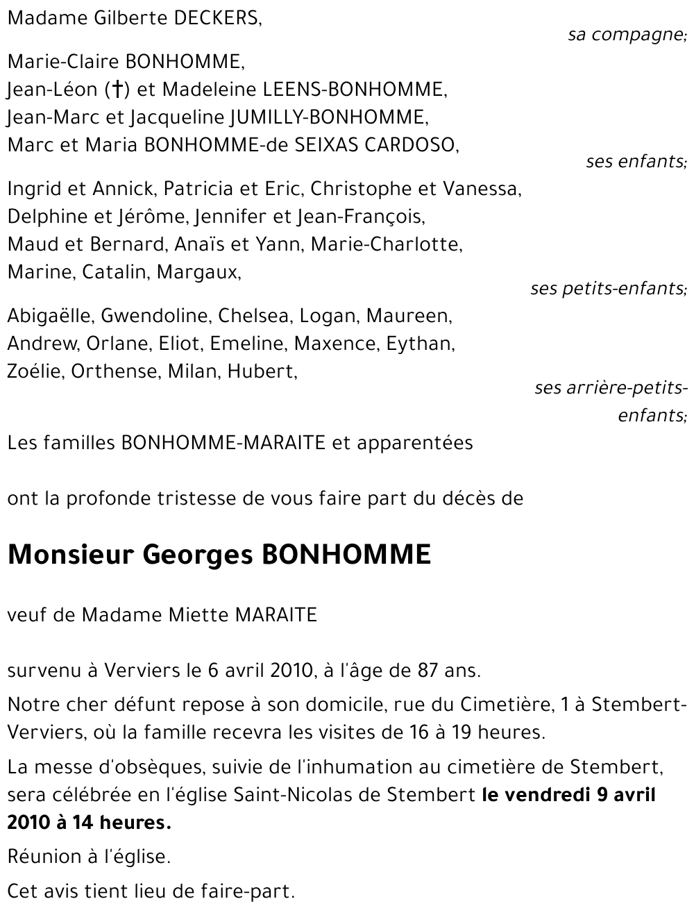 Georges BONHOMME
