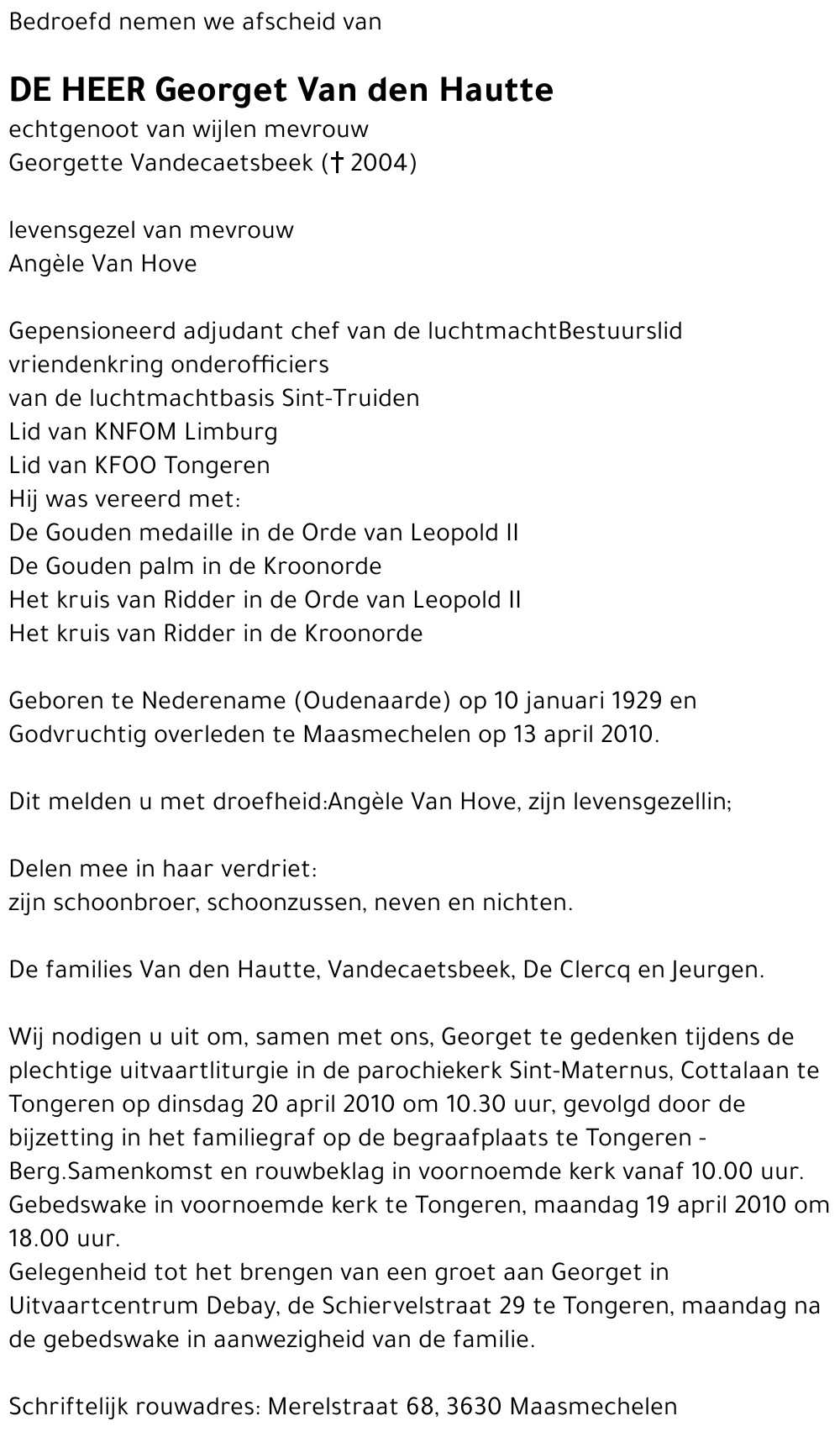 Georget Van den Hautte