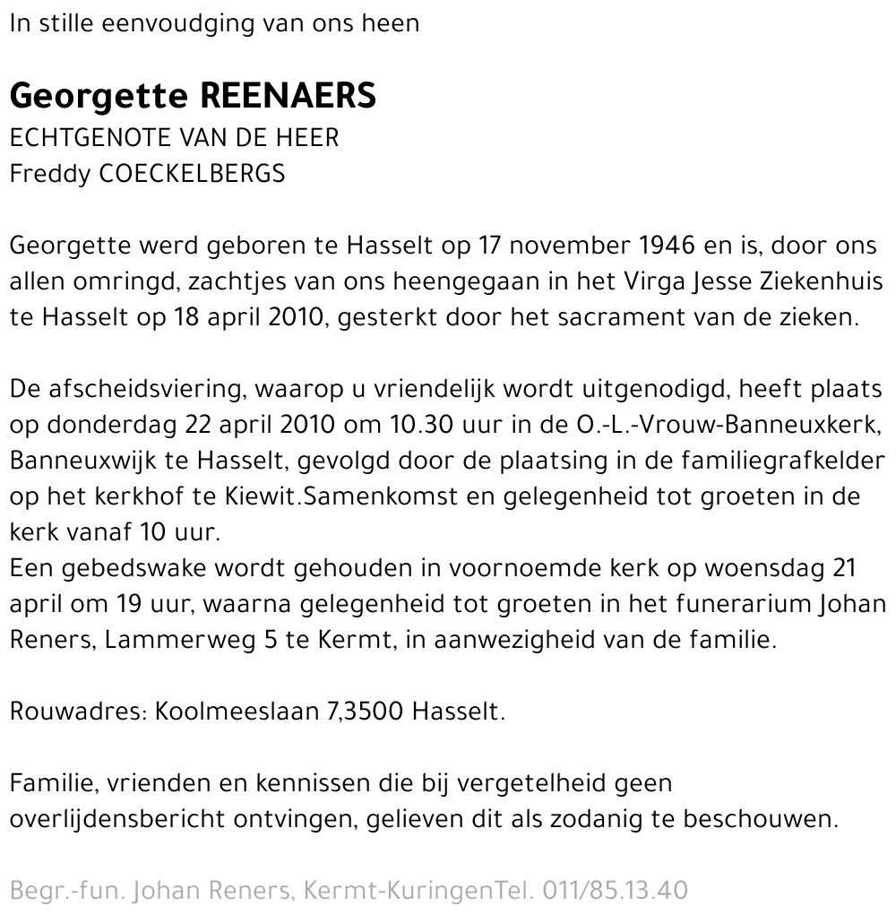 Georgette Reenaers