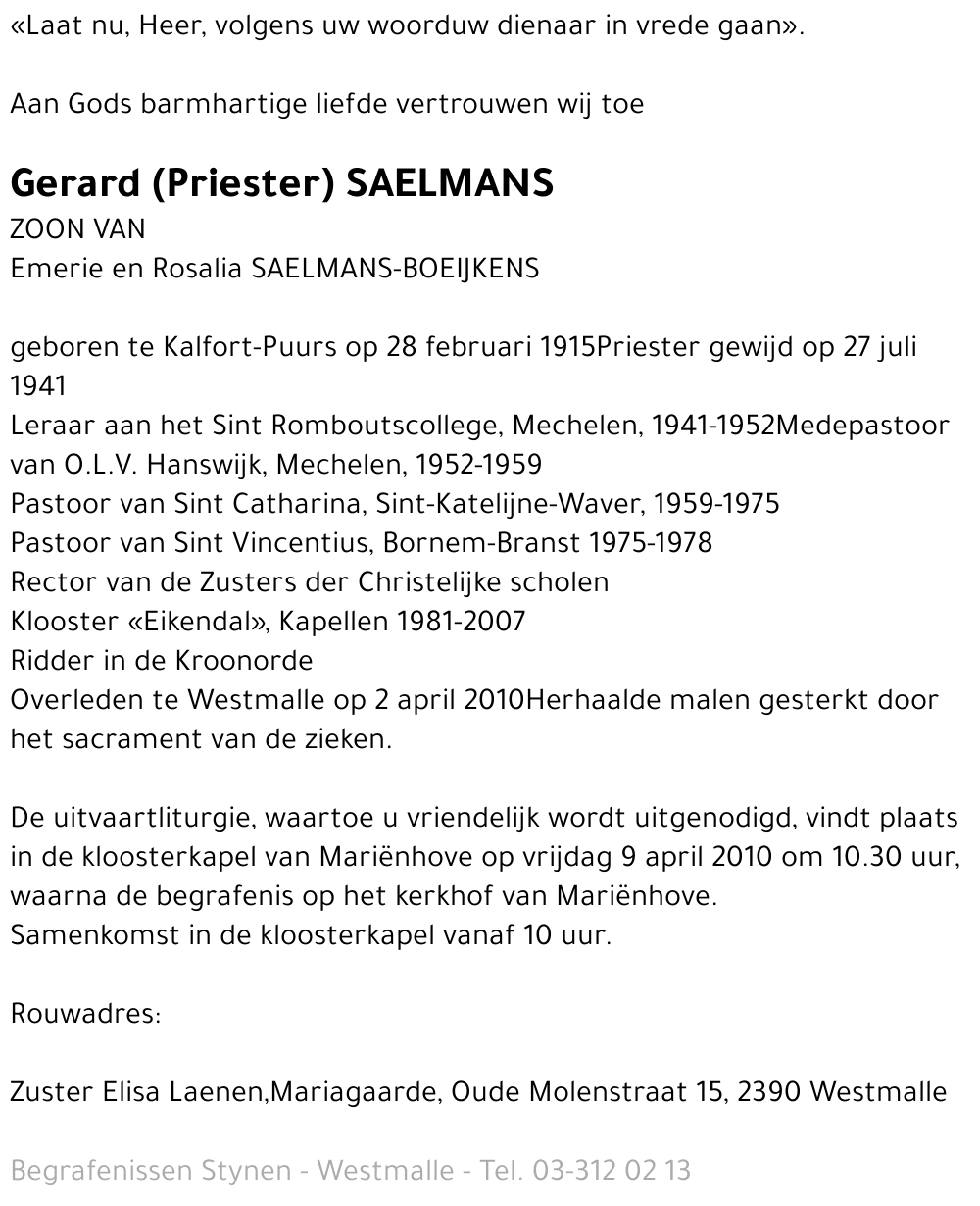 Gerard Saelmans