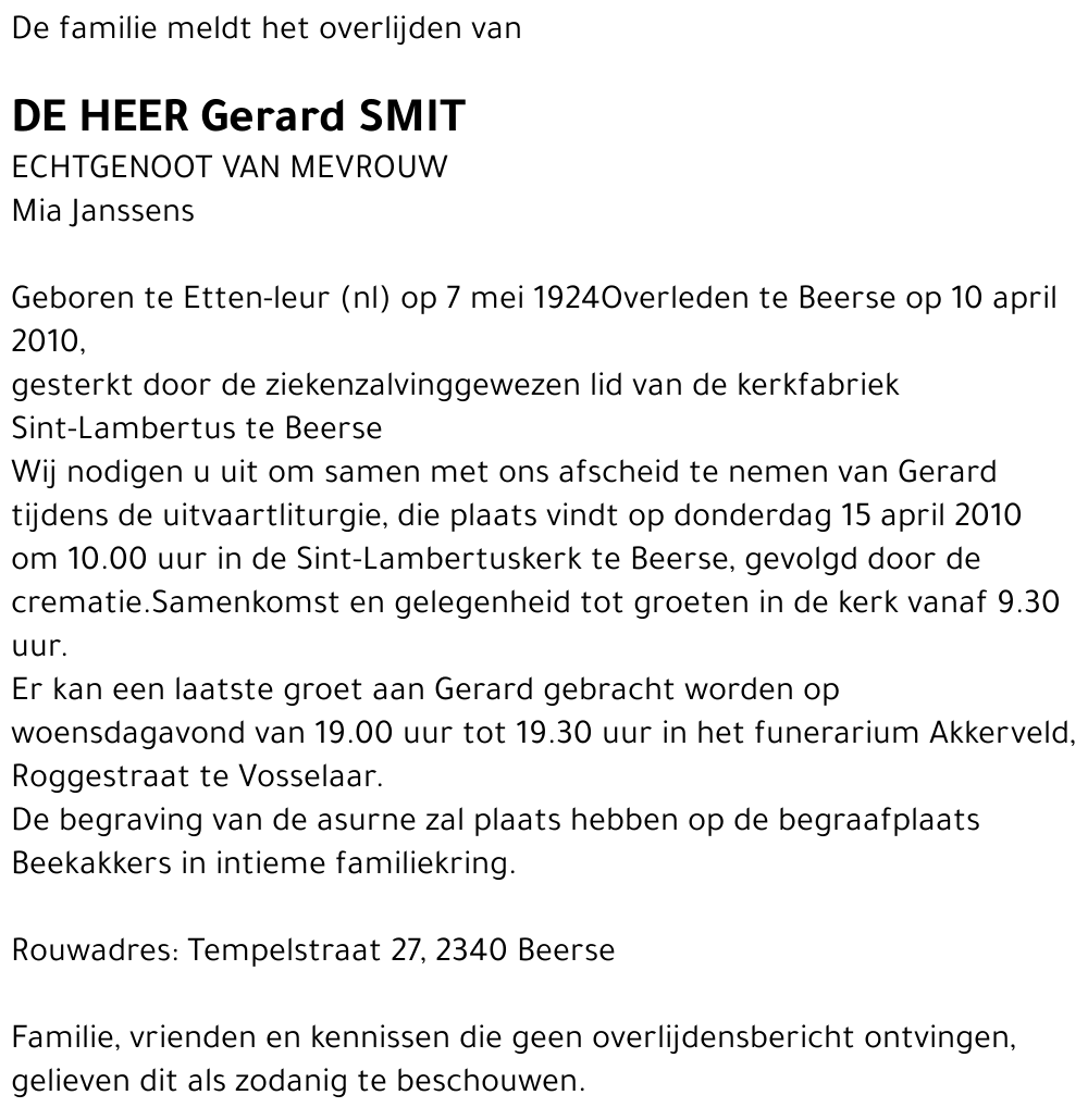 Gerard Smit