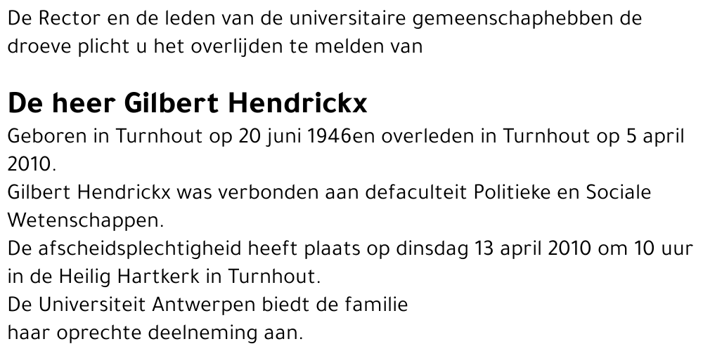 Gilbert Hendrickx