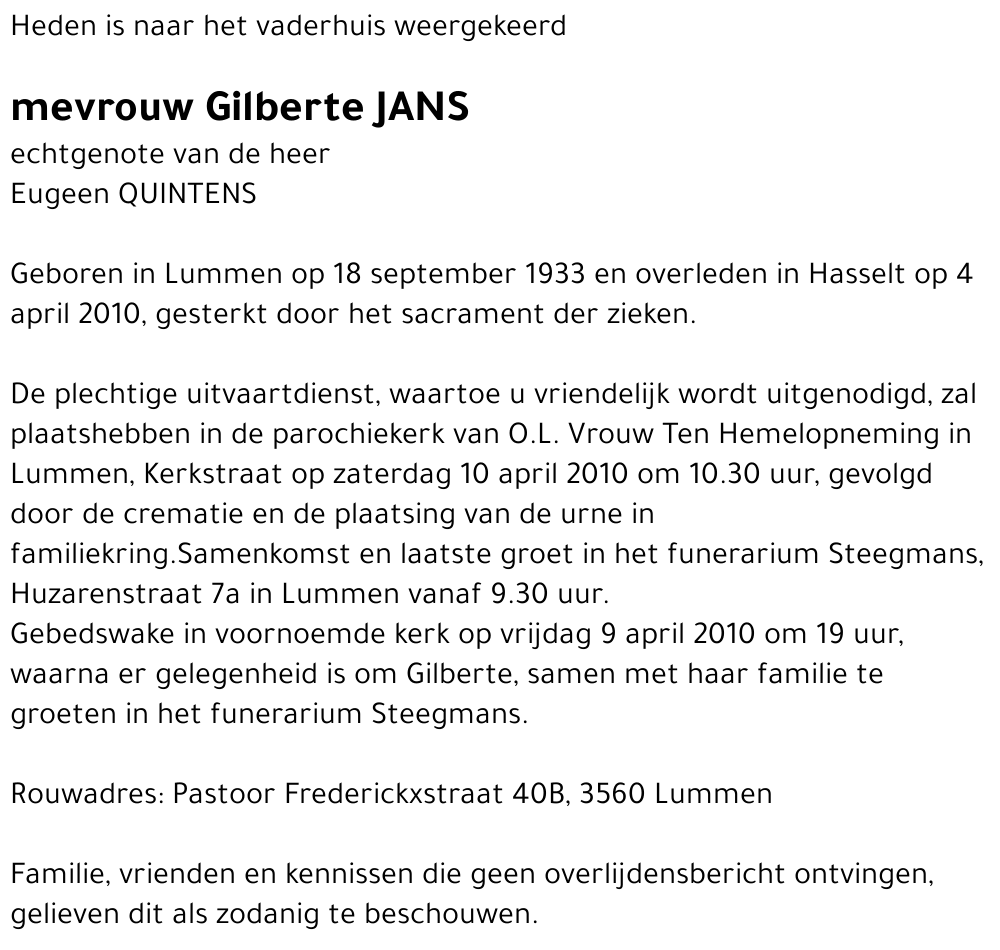 Gilberte Jans