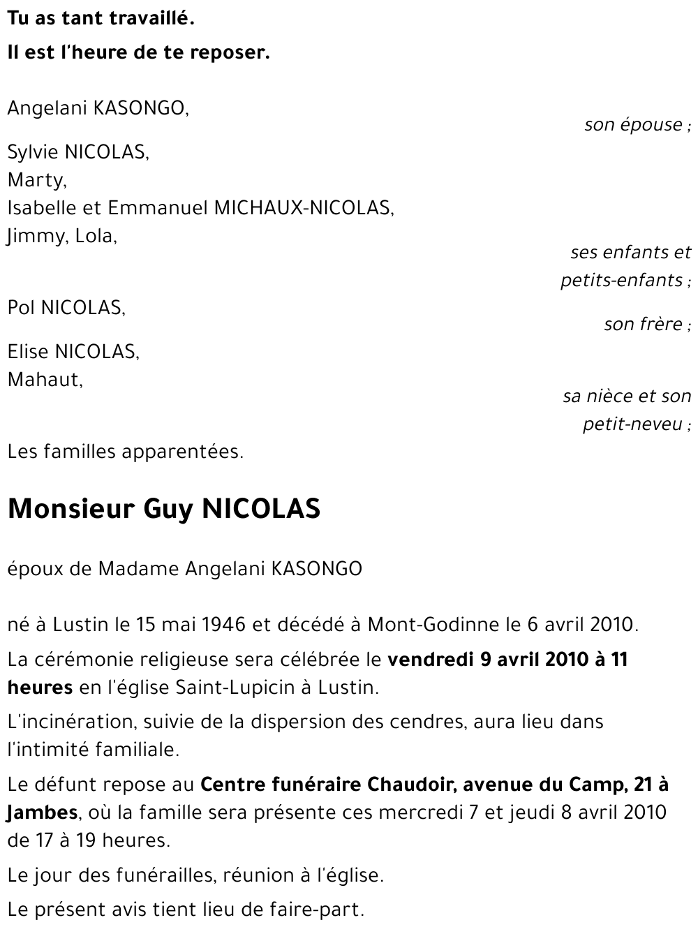 Guy NICOLAS