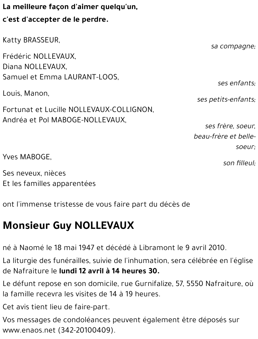 Guy NOLLEVAUX