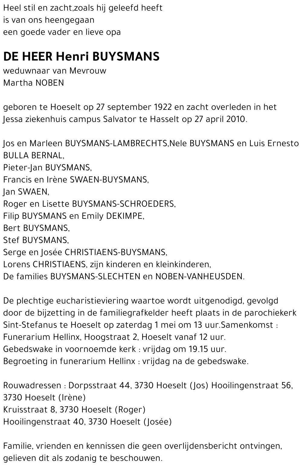 Henri Buysmans
