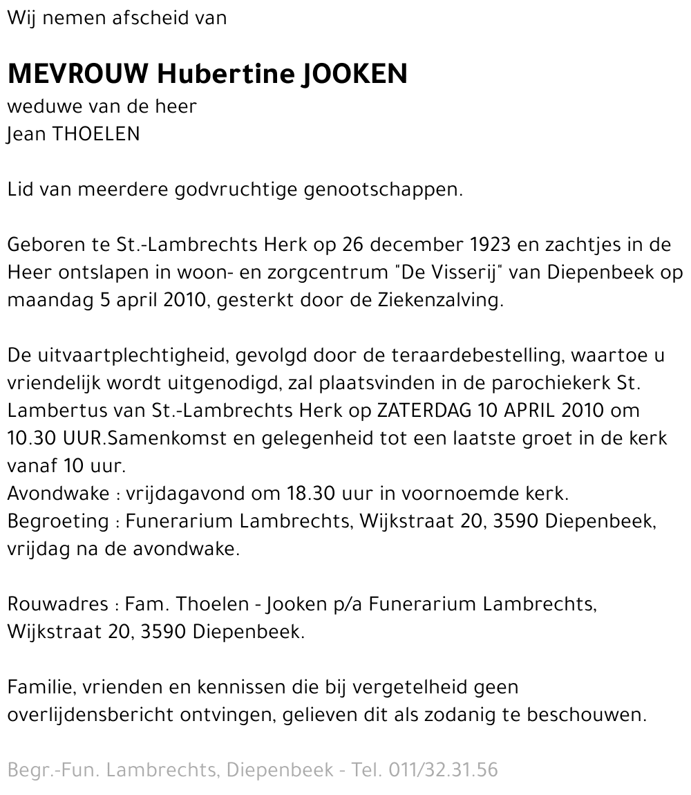 Hubertine JOOKEN