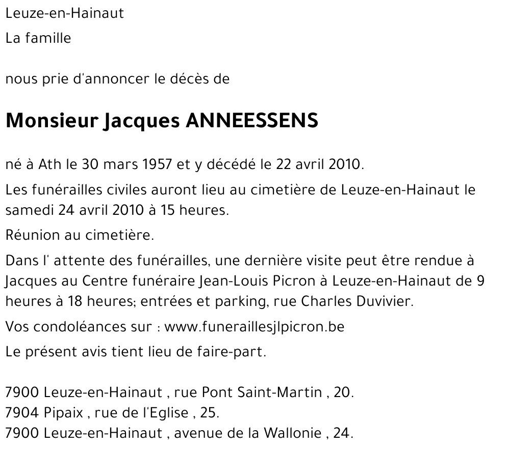 Jacques ANNEESSENS