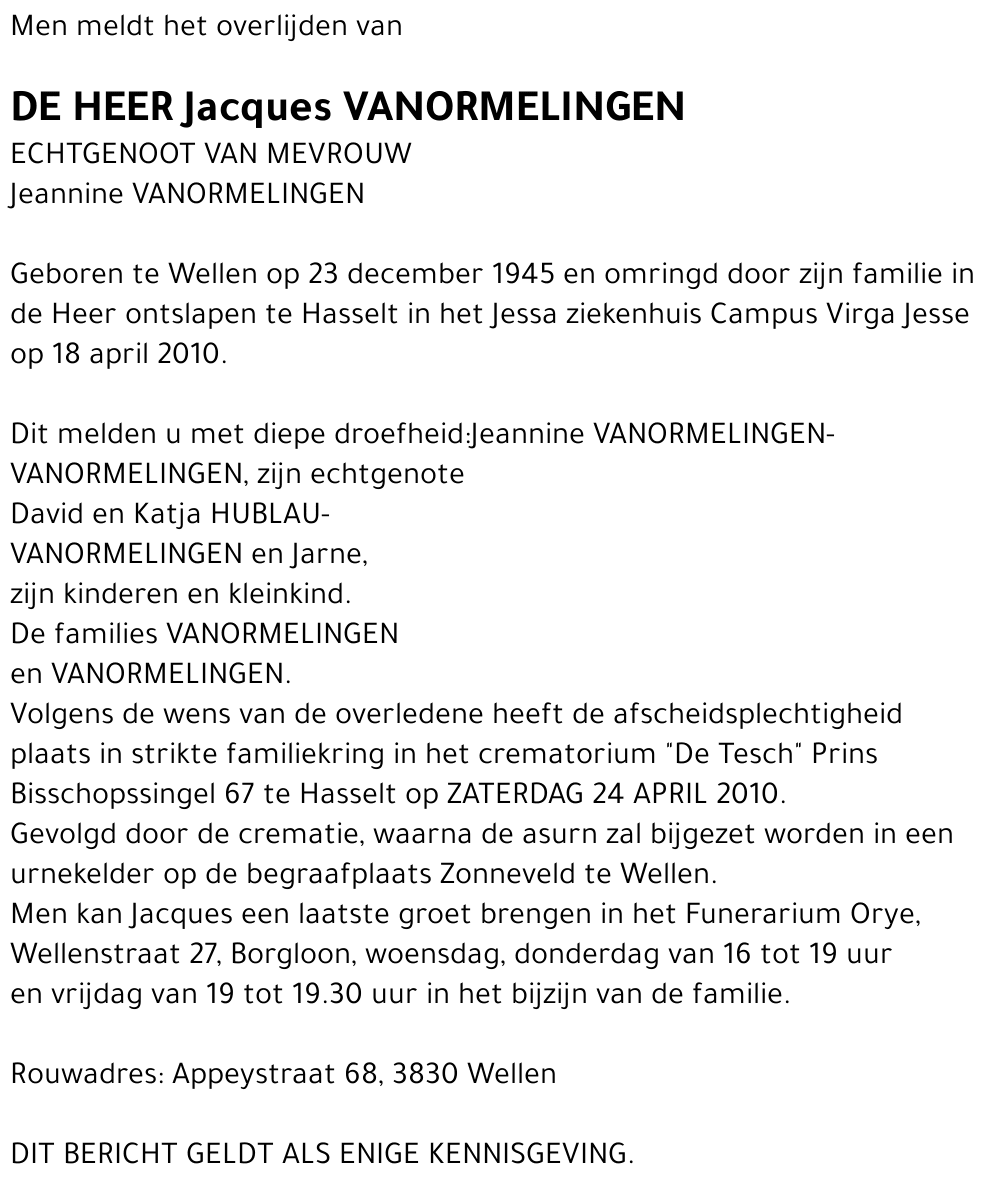 Jacques Vanormelingen