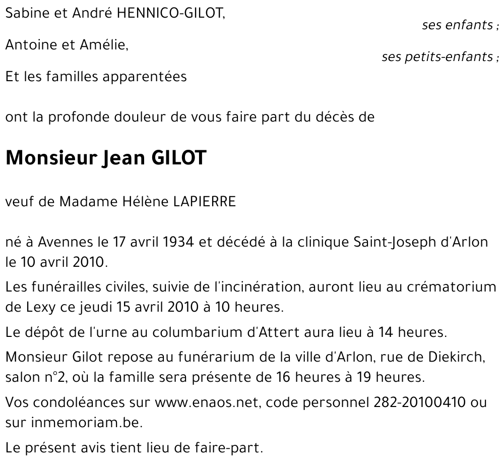 Jean GILOT