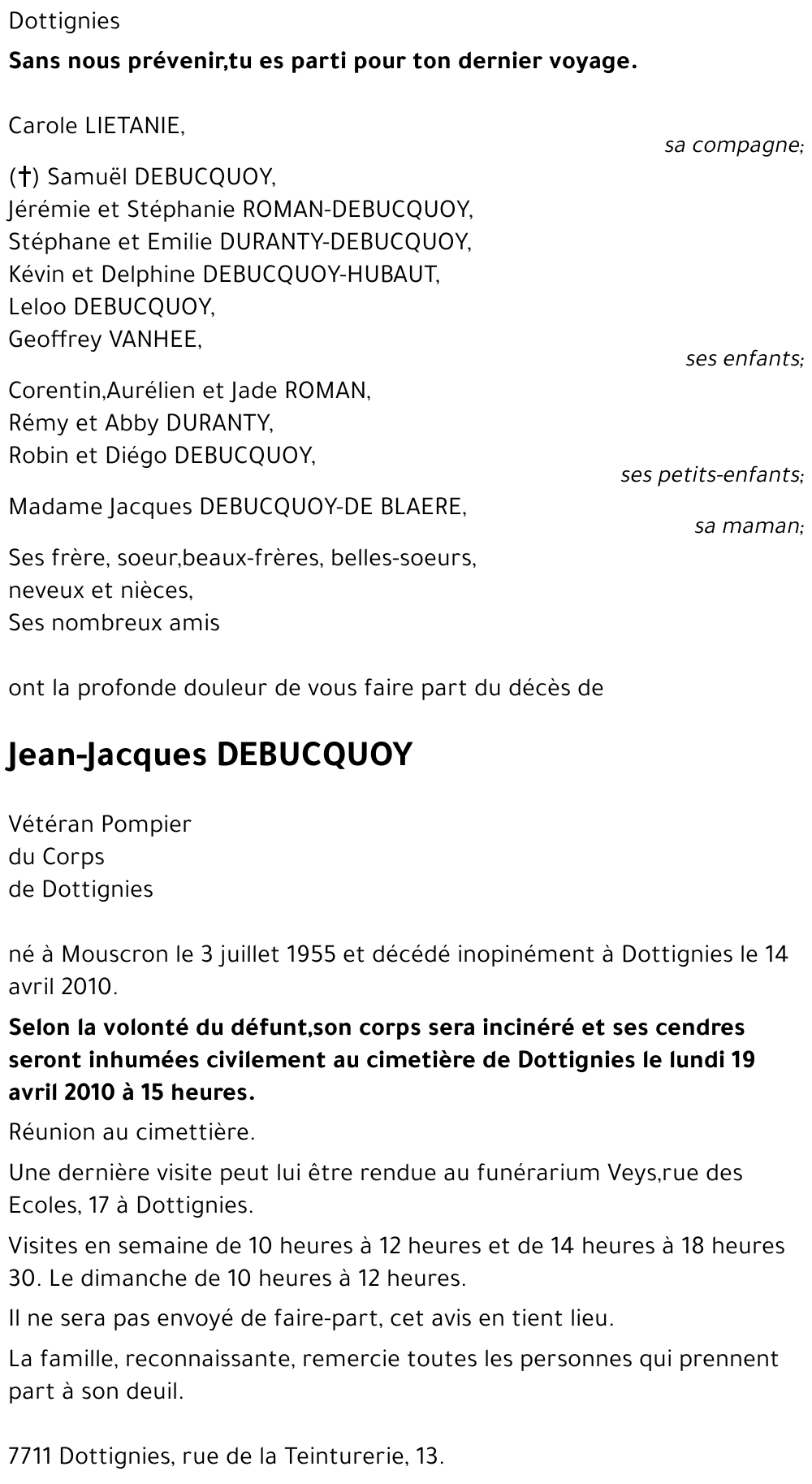 Jean-Jacques DEBUCQUOY