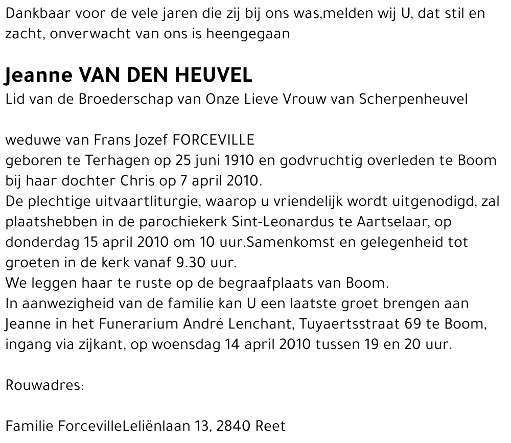 Jeanne Van den Heuvel