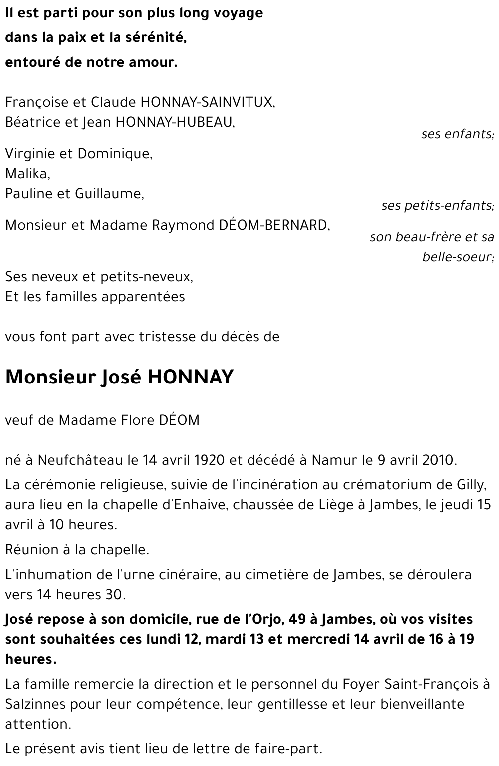 José HONNAY
