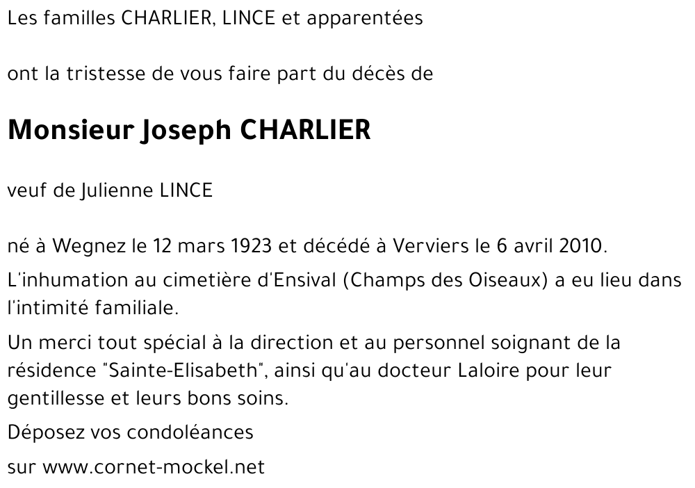 Joseph CHARLIER