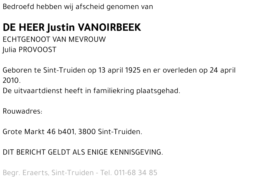 Justin Vanoirbeek