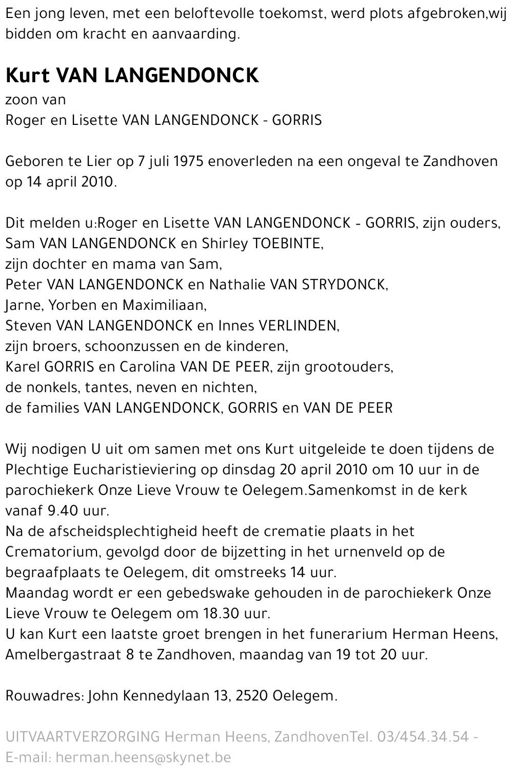 Kurt Van Langendonck