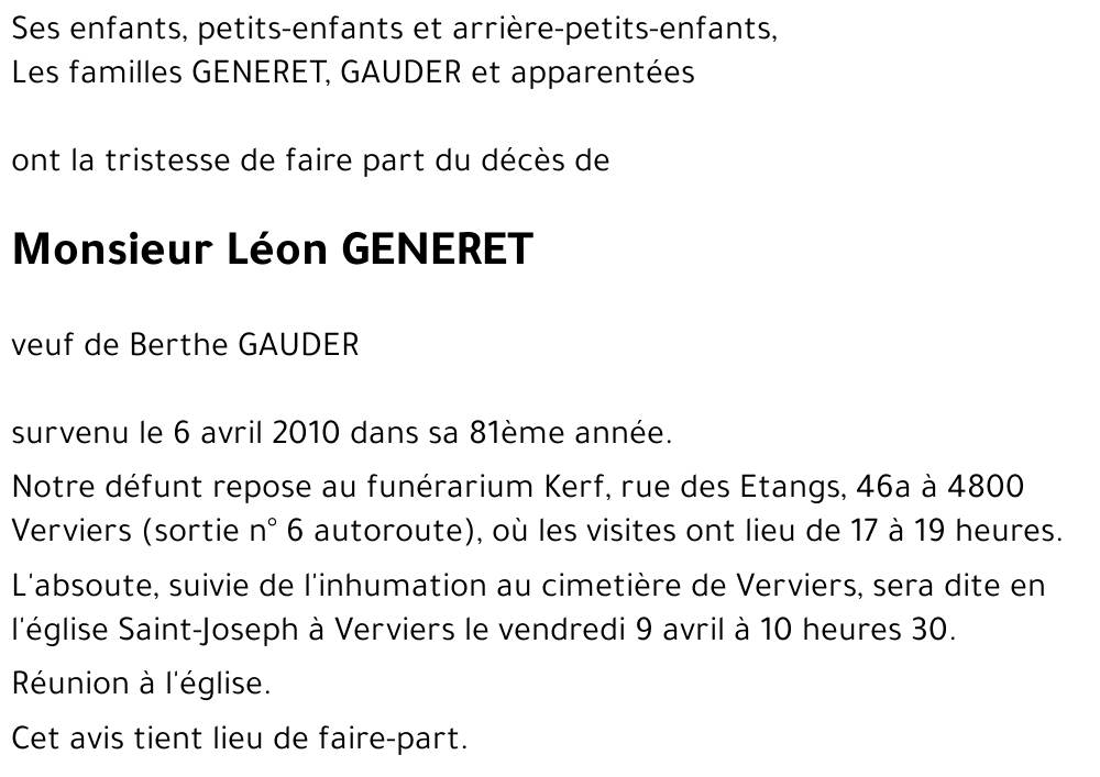 Léon GENERET