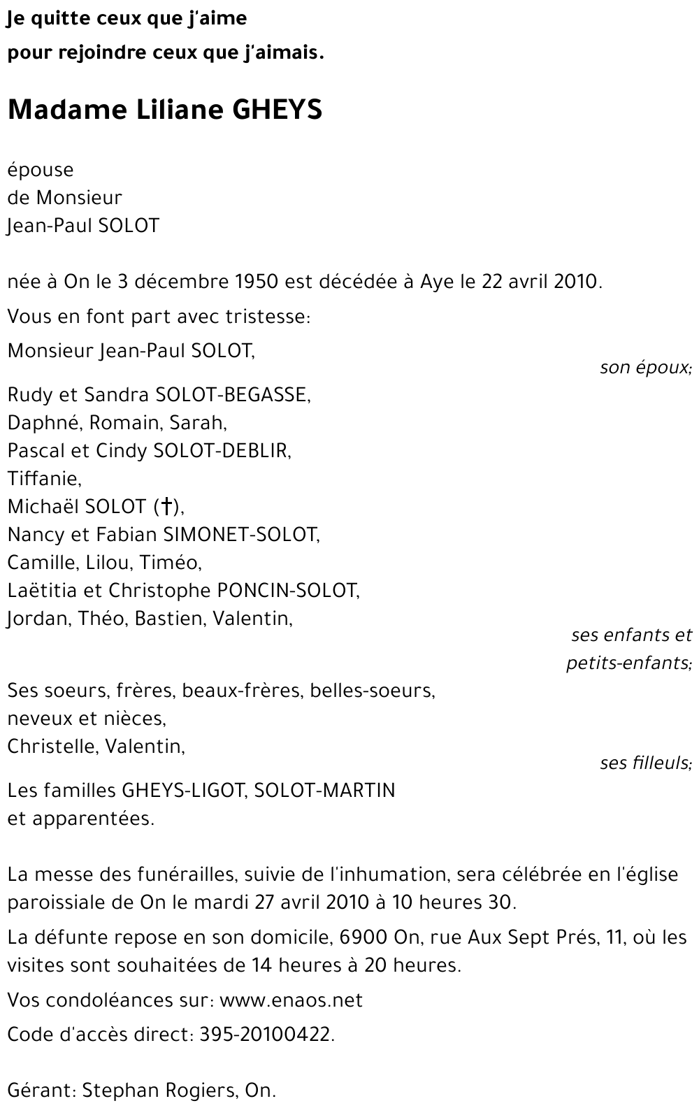 Liliane GHEYS