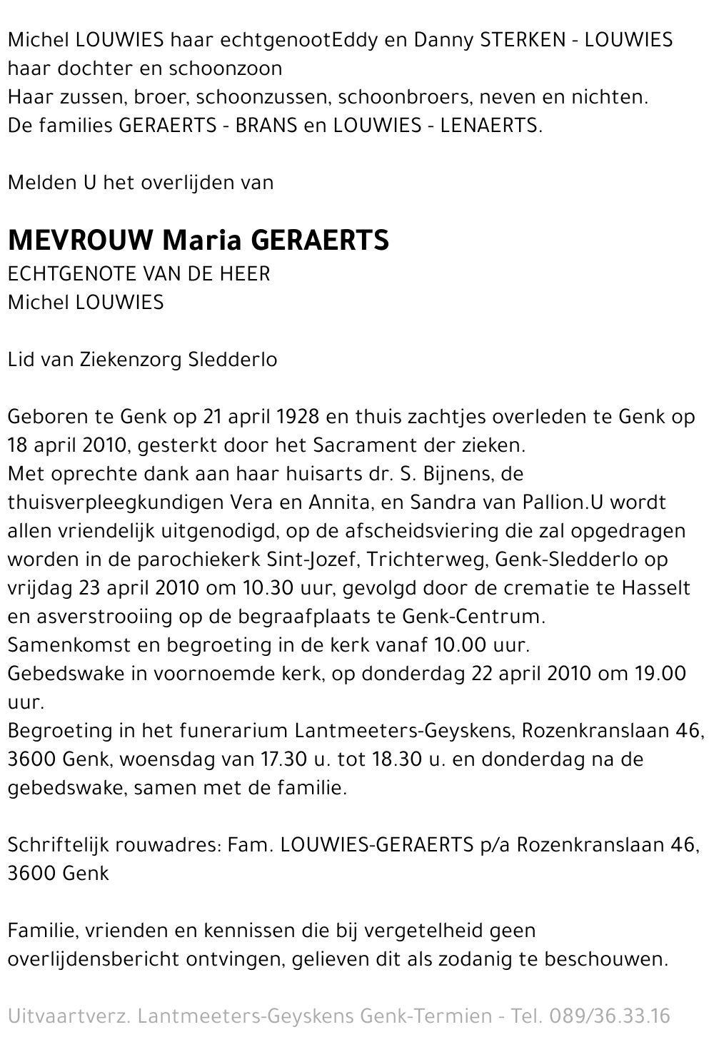 Maria GERAERTS