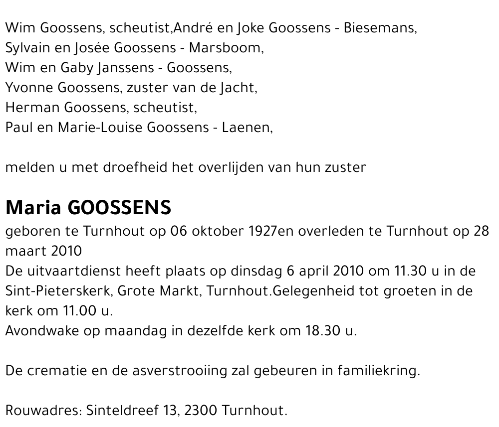 Maria Goossens