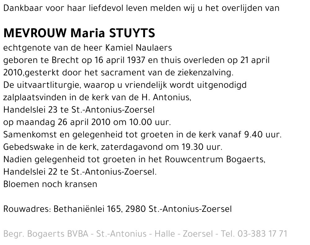 Maria STUYTS