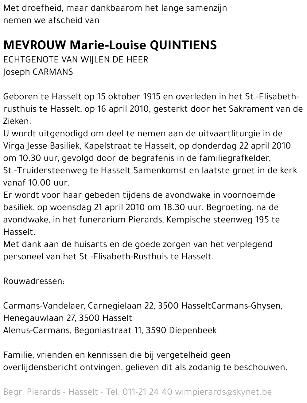 Marie-Louise Quintiens