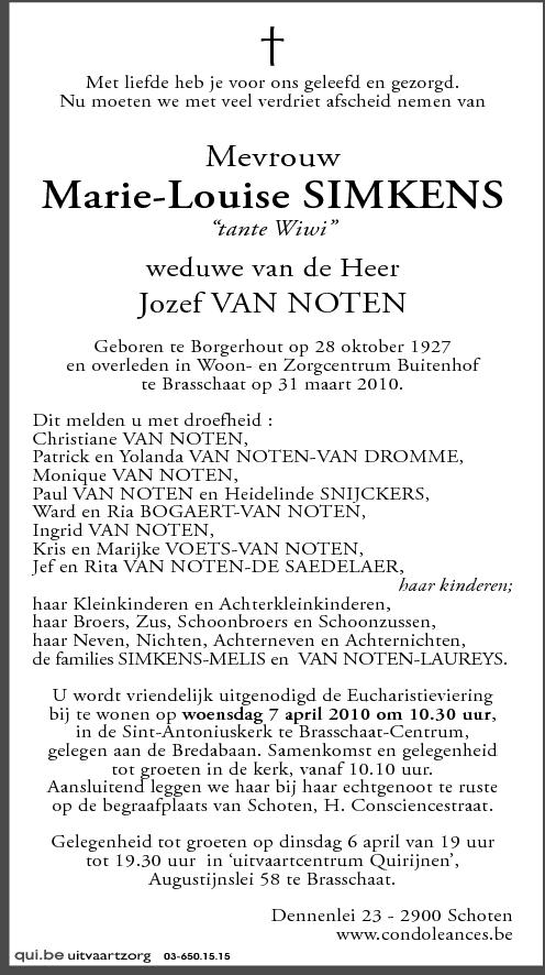 Marie-Louise Simkens