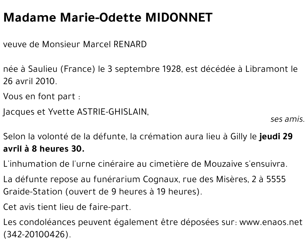 Marie-Odette MIDONNET