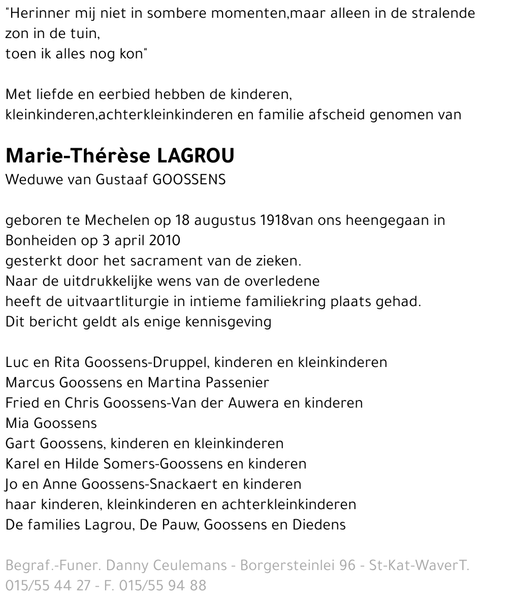 Marie-Thérèse Lagrou