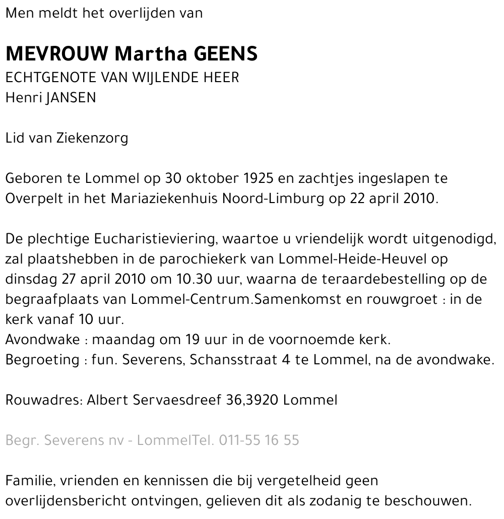 Martha Geens