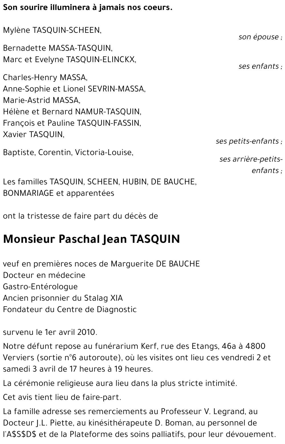 Paschal Jean TASQUIN