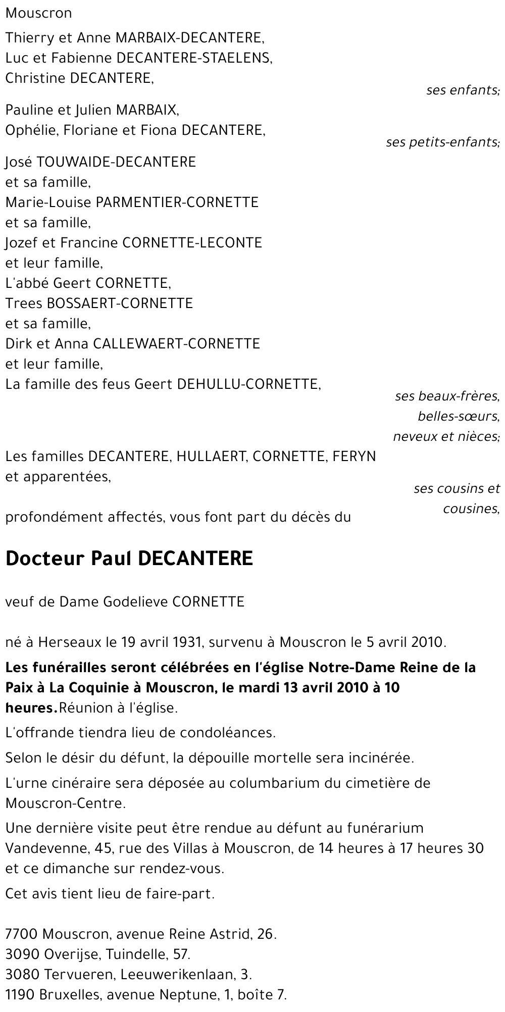 Paul DECANTERE