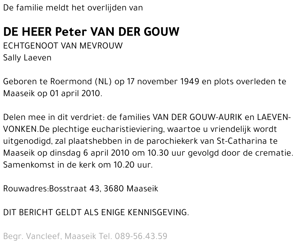 Peter van der Gouw