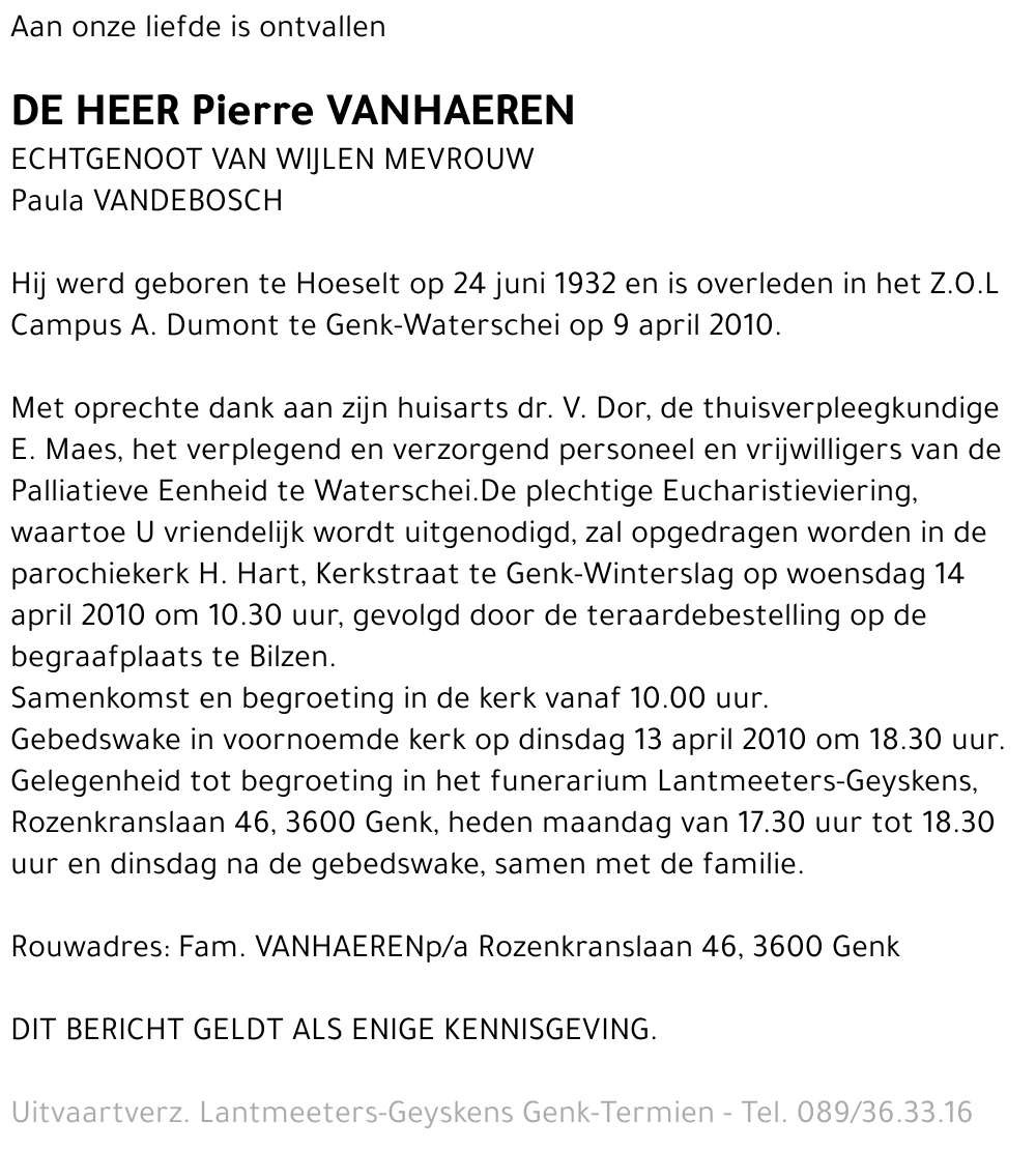 Pierre VANHAEREN