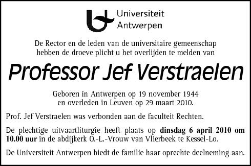 Professor Jef Verstraelen