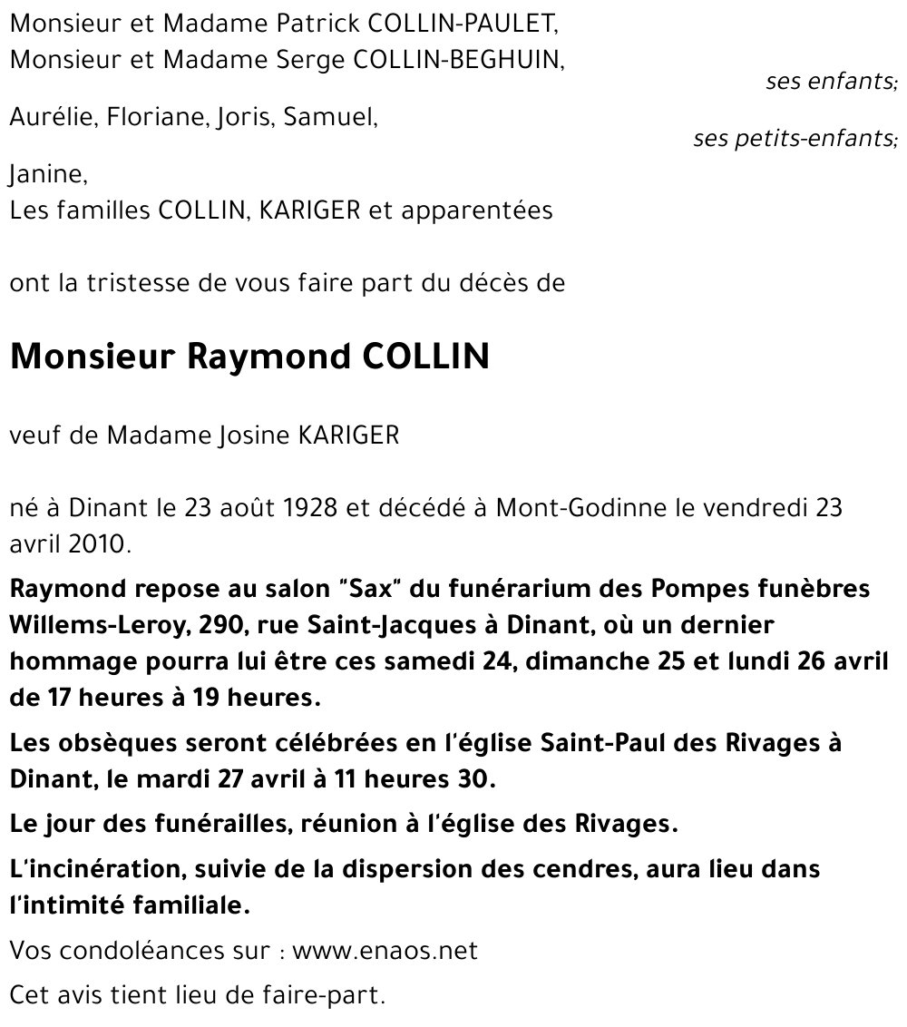 Raymond COLLIN