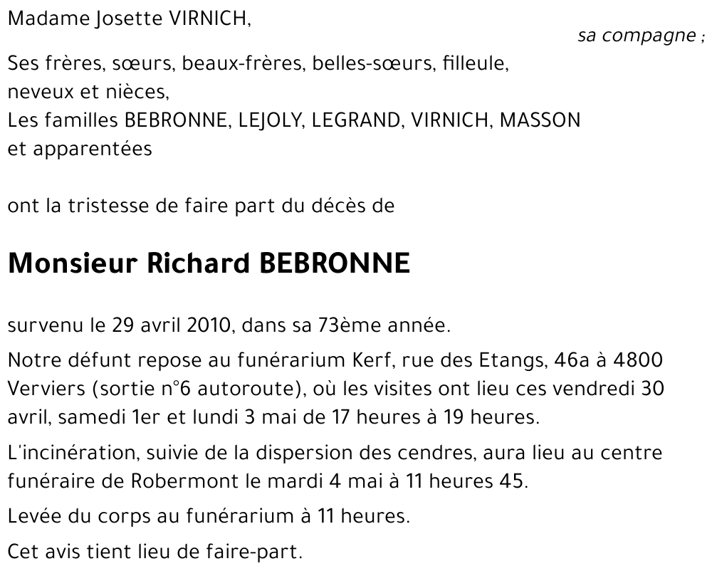Richard BEBRONNE