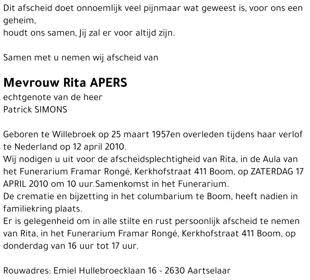 Rita Apers