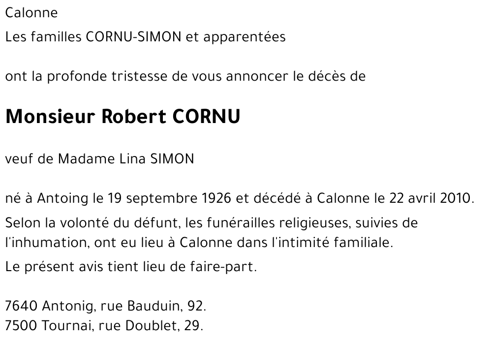 Robert CORNU