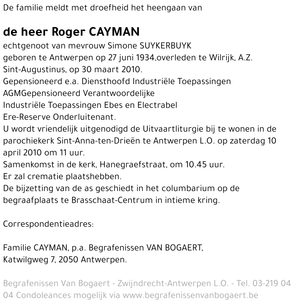 Roger Cayman