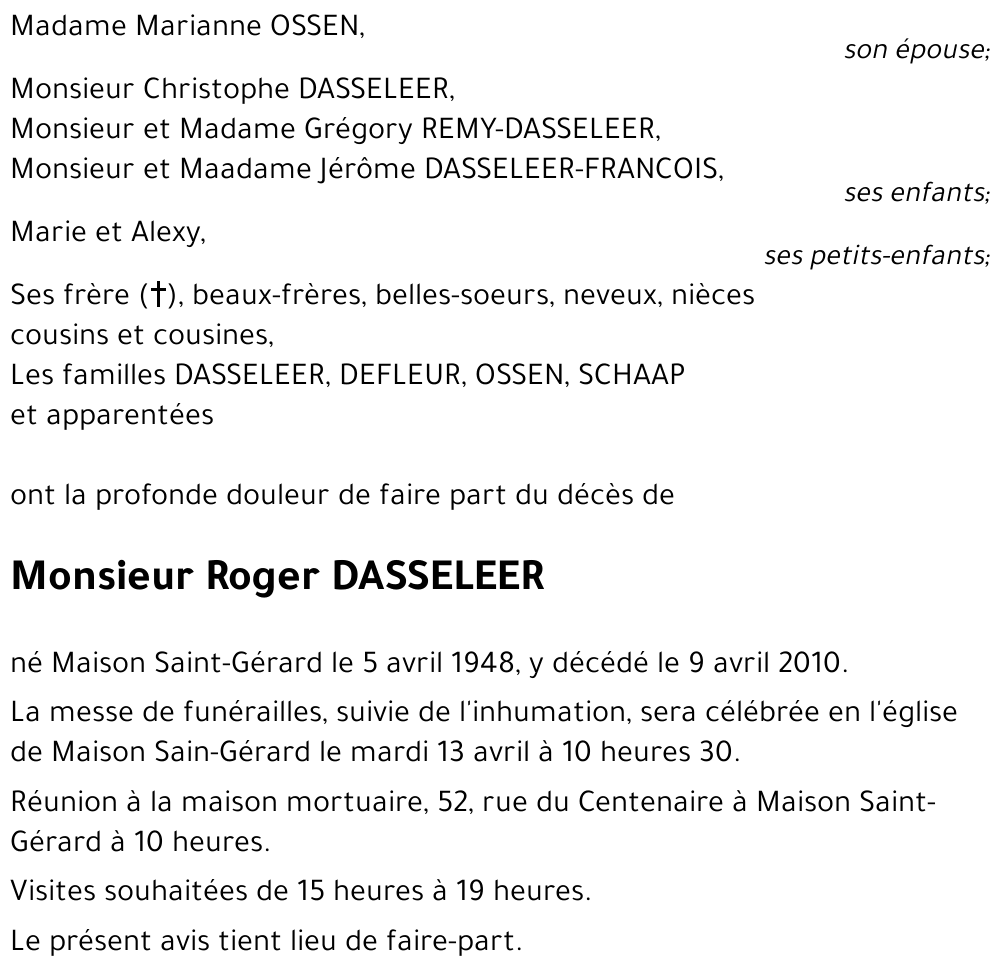 Roger DASSELEER