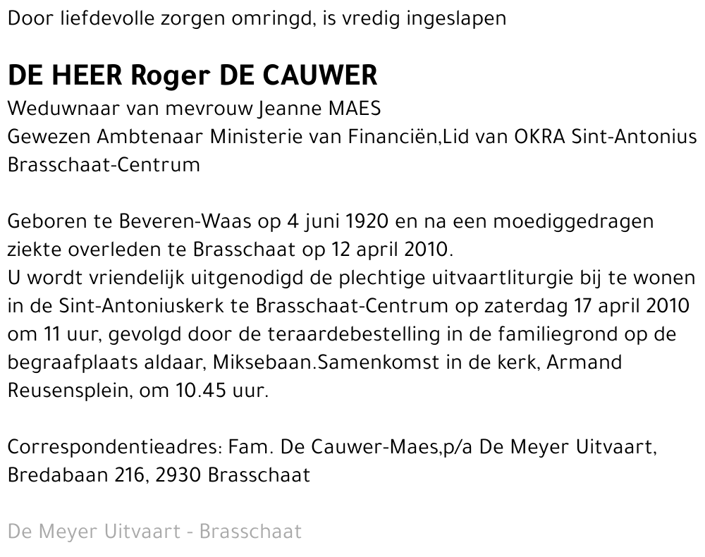 Roger De Cauwer