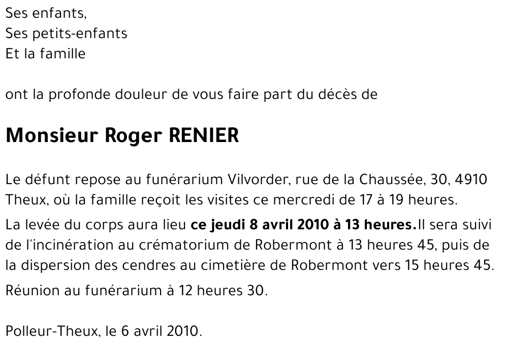 Roger RENIER