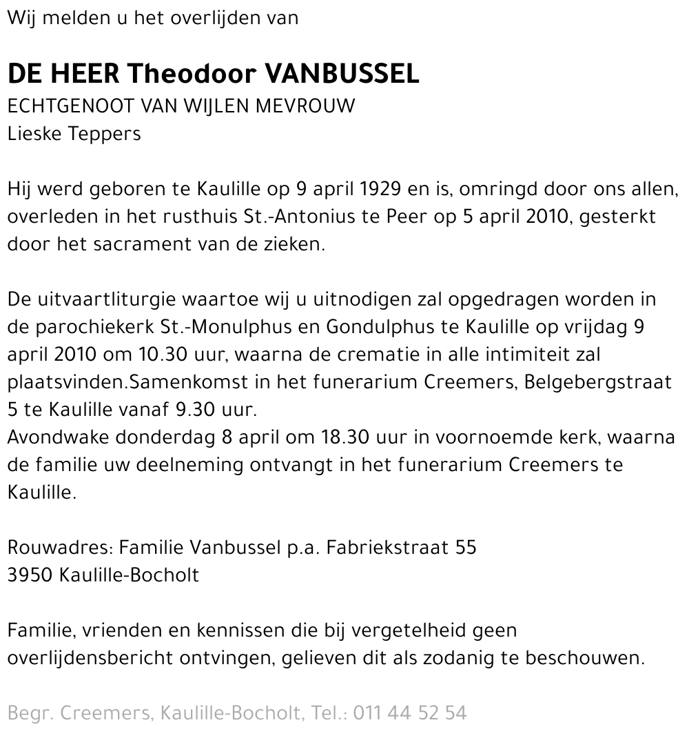 Theodoor Vanbussel