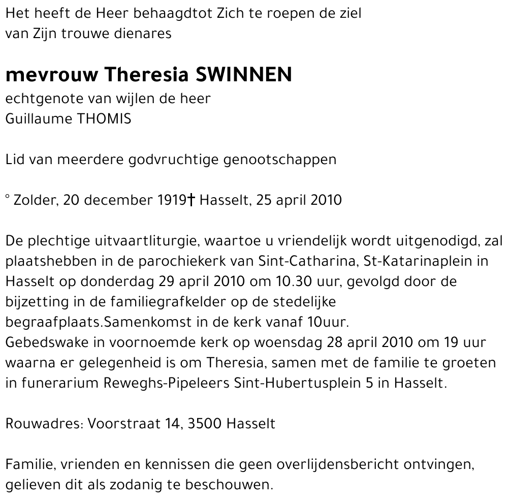 Theresia Swinnen
