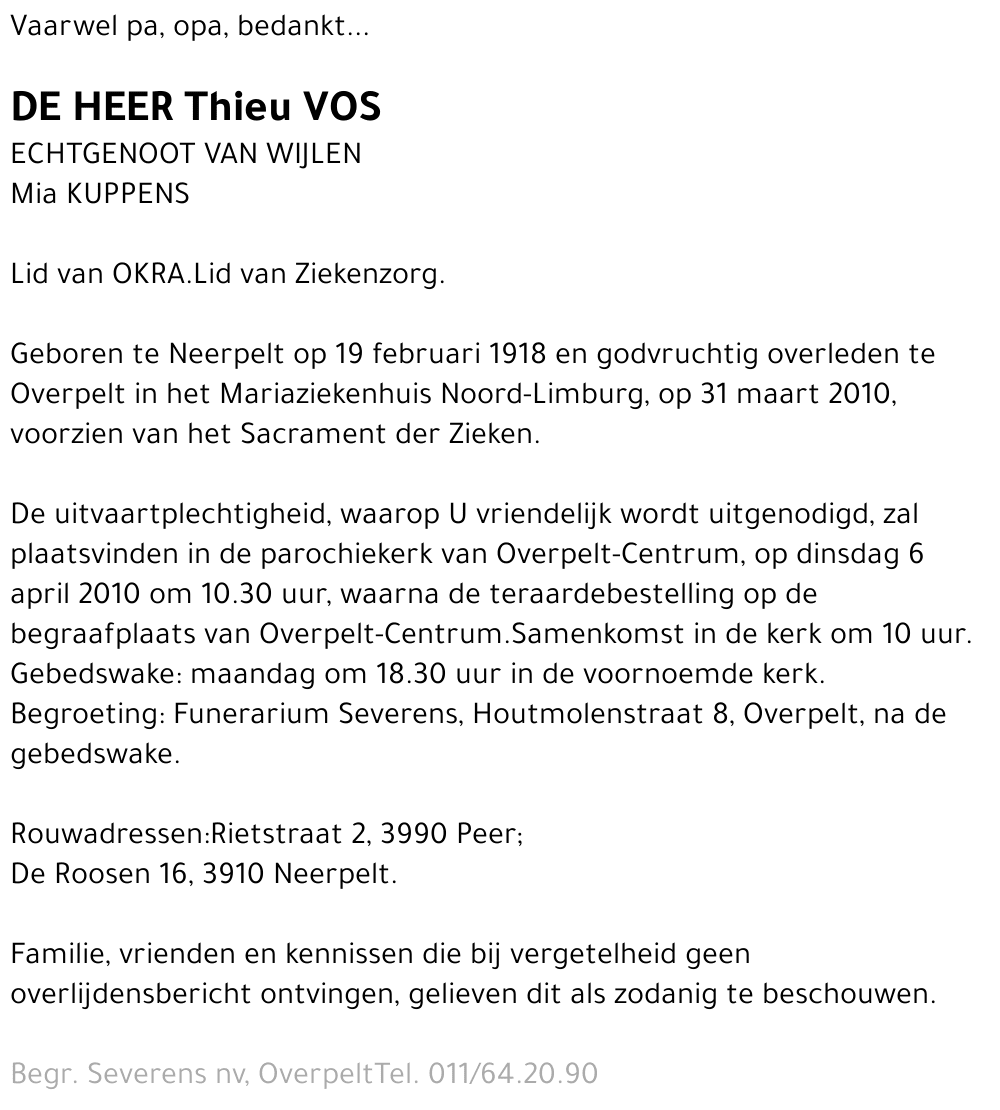 Thieu Vos