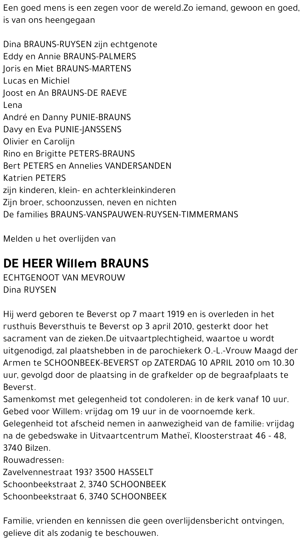 Willem BRAUNS