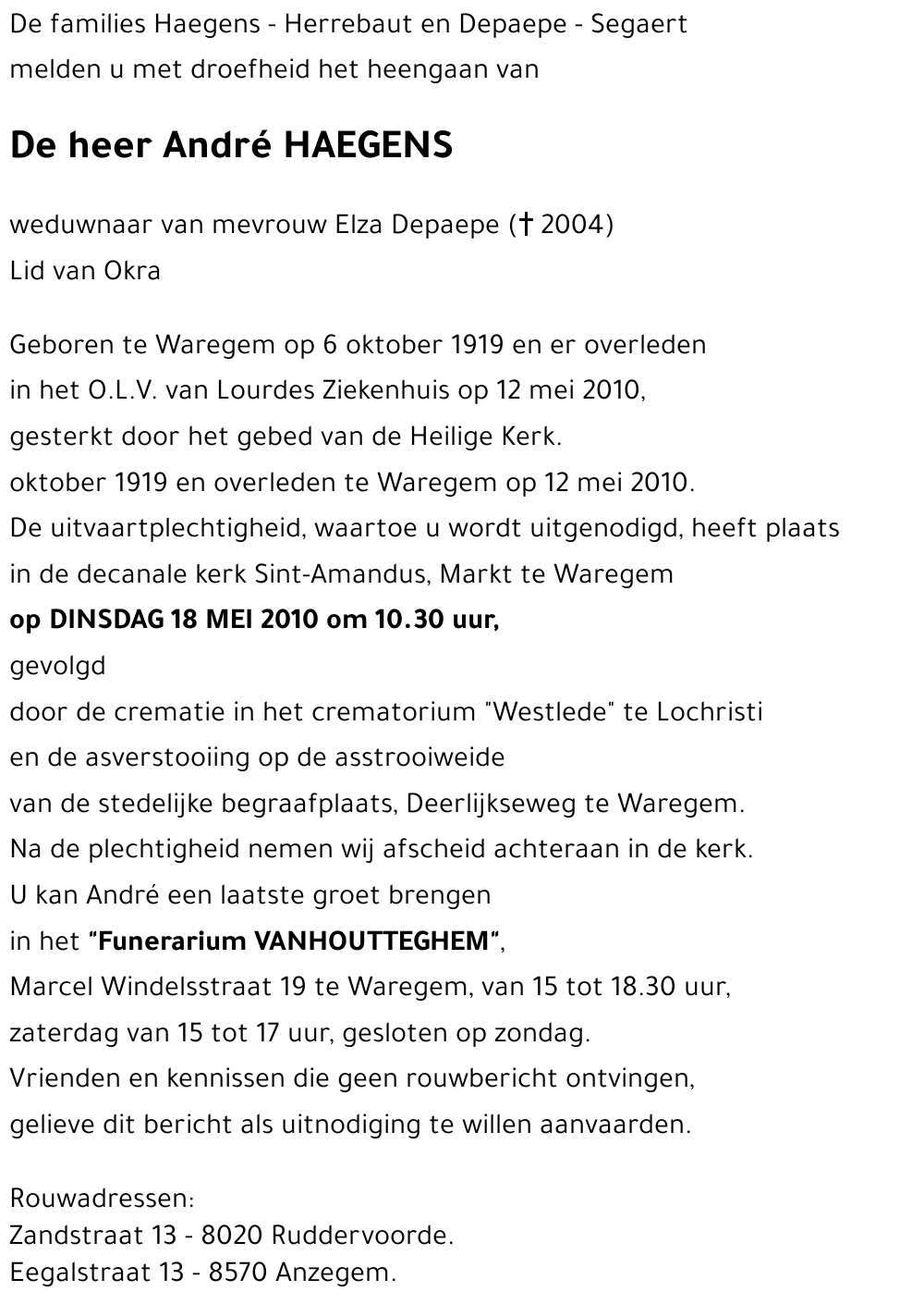 André HAEGENS