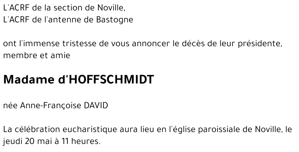 Anne-Françoise DAVID